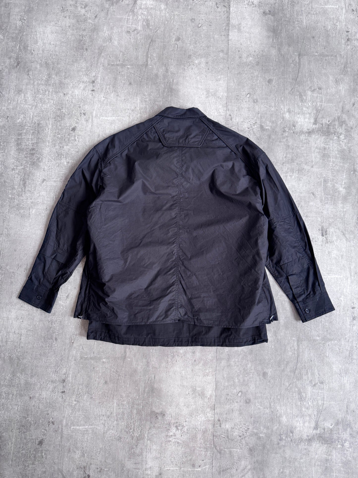 JUUN. J Layered Black Harrington Jacket