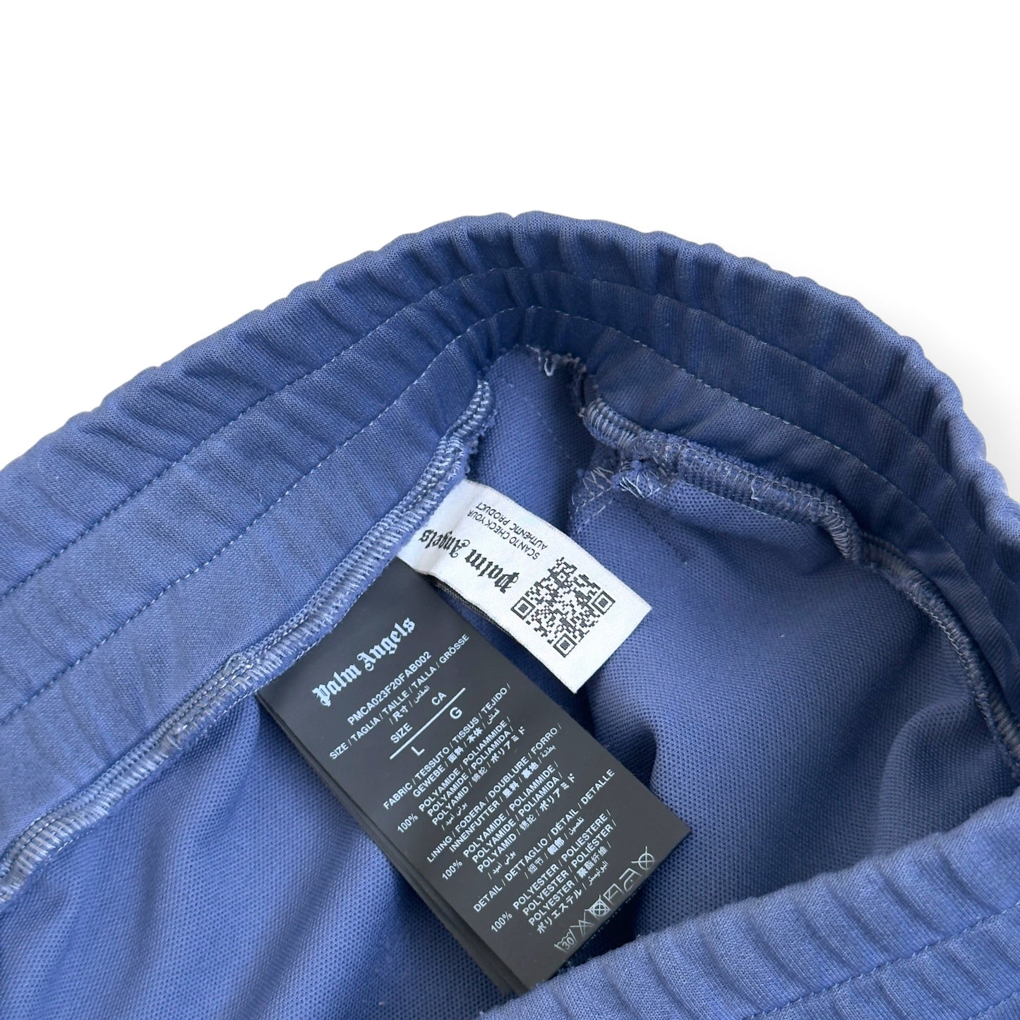 PALM ANGELS GARMENT DYED TRACK PANTS BLUE L | Large, Blue