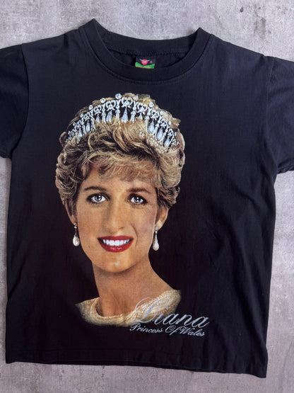 1990's Princess Diana Black Memorial Single Stitch Tee | Extra Small, Multicoloured