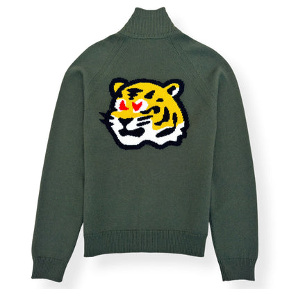 LOUIS VUITTON X NIGO SOPHISTICATED TIGER CARDIGAN GREEN XL | XL, Green