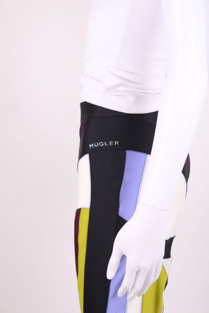 Mugler Block Colour Leggings Multi Coloured 12 | Medium, Red