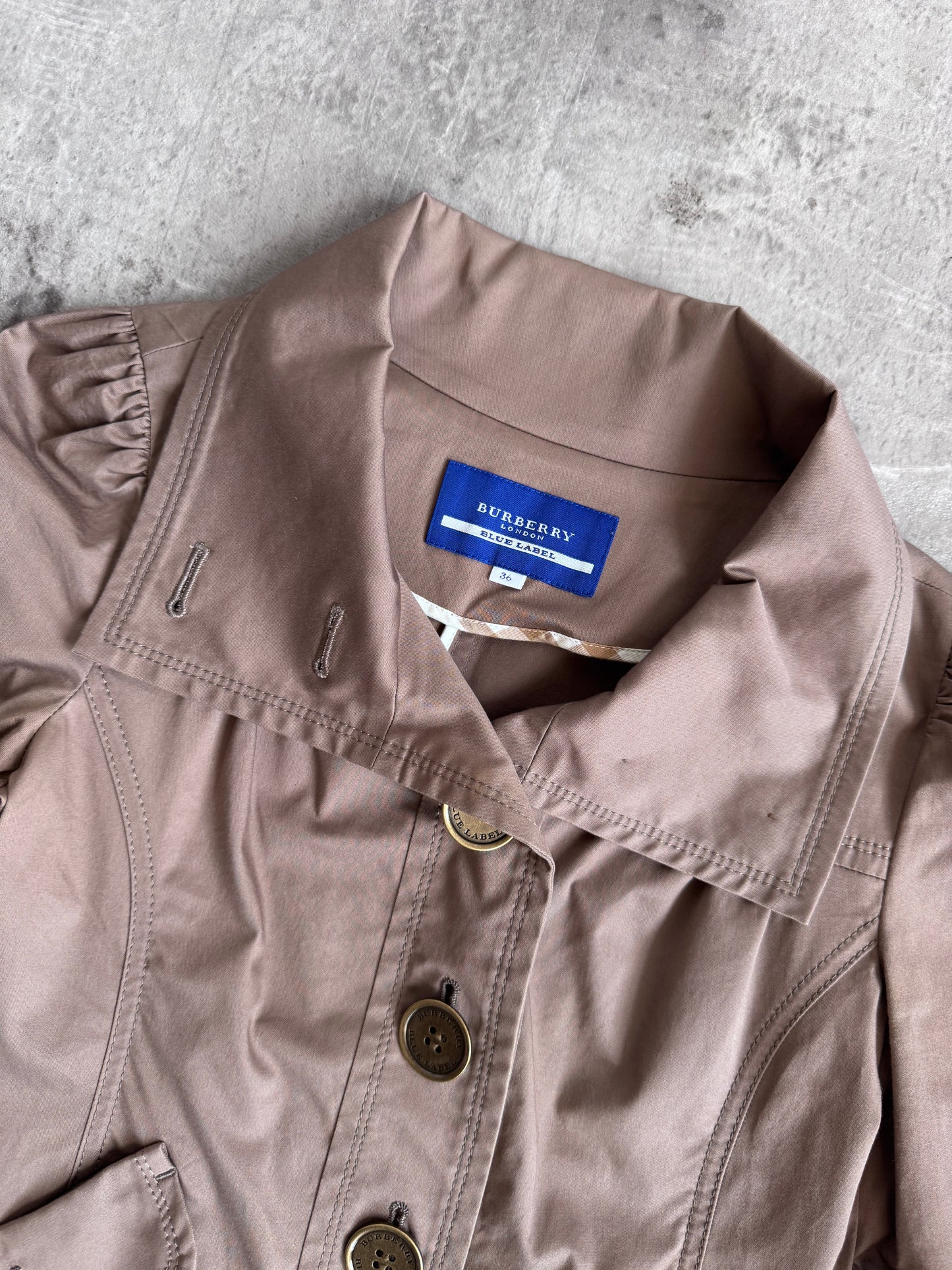 Burberry Blue Label Beige Cropped Jacket