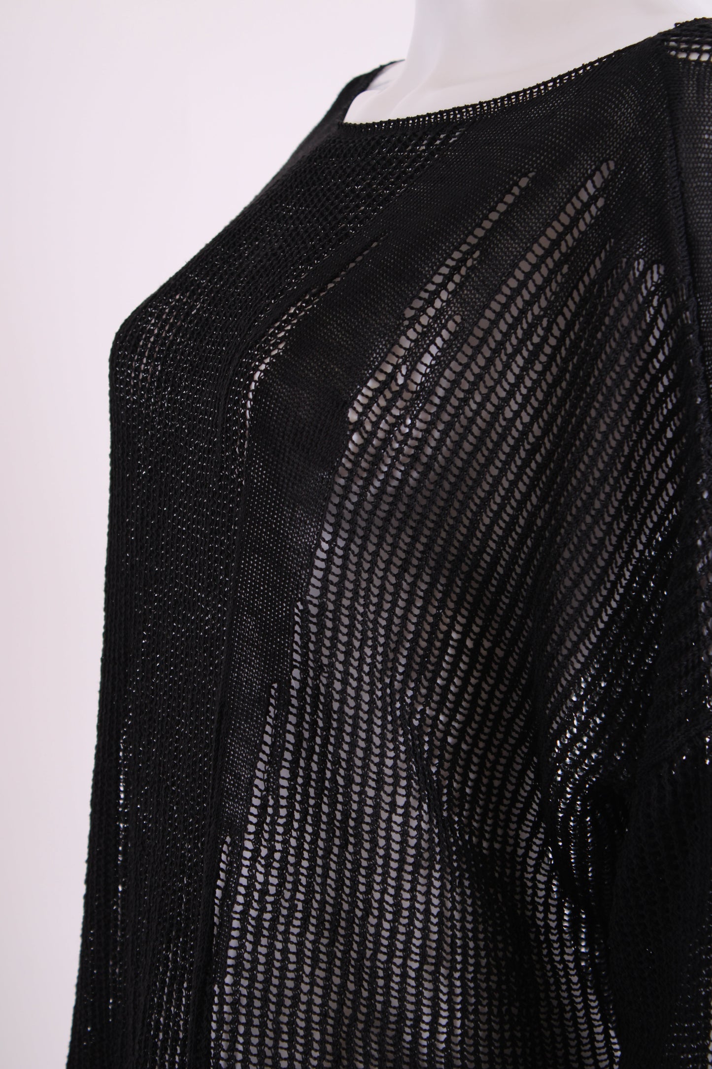 Sarah Pacini L/S Open Knit Jumper Black O/S | O/S, Black