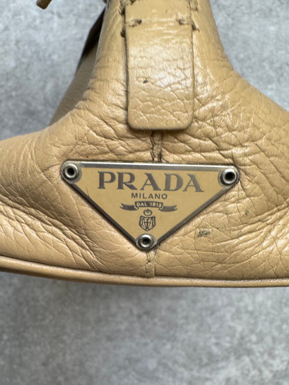 Prada Promenade Logo Plaque Leather Top-Handle