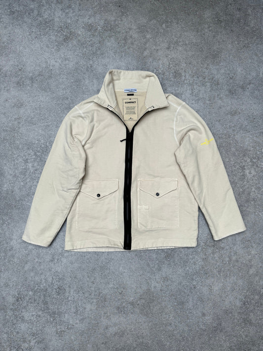 S/S 2004 Stone Island Cream Compact Full-zip Sweater