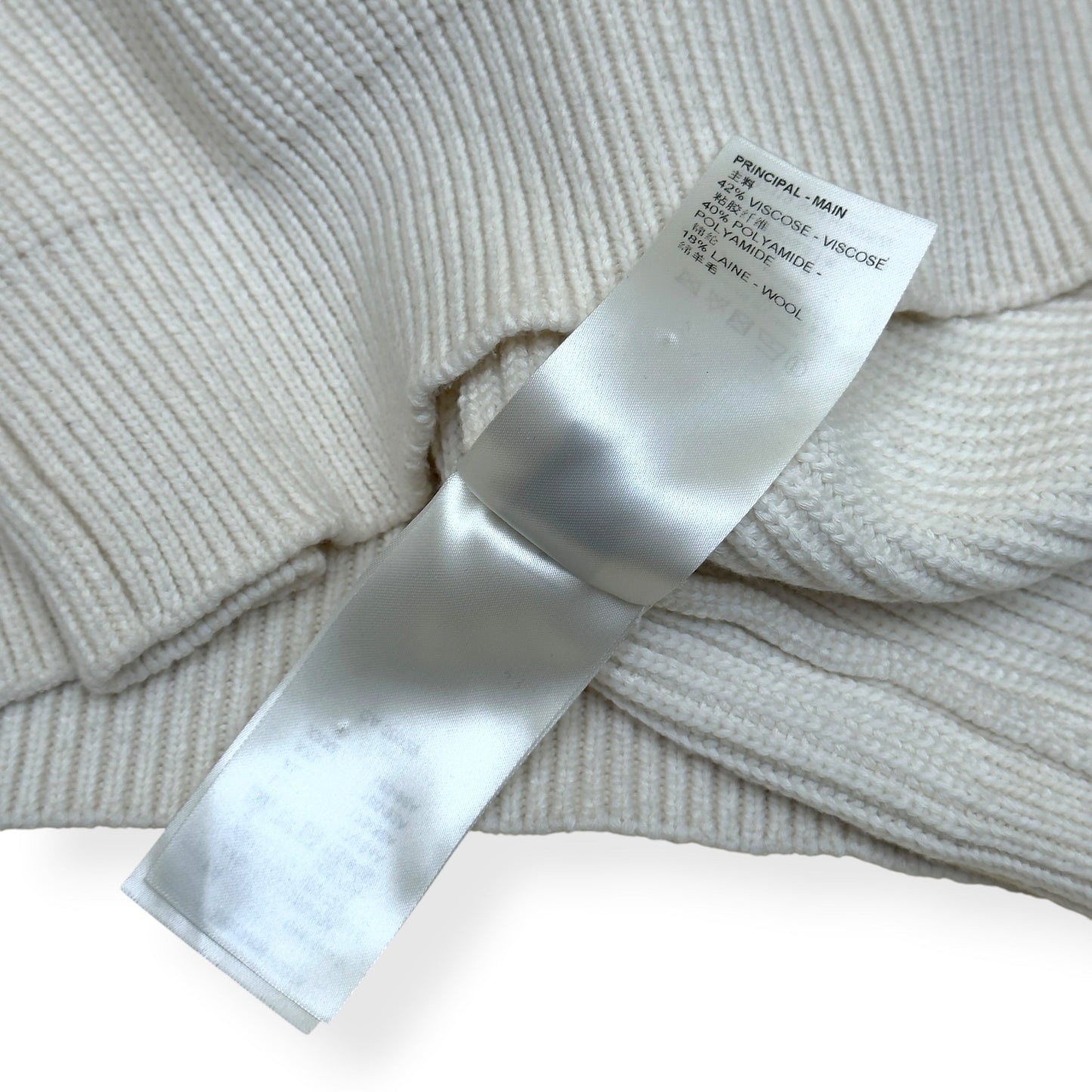 LOUIS VUITTON SIGNATURE LOGO V-NECK KNIT PULLOVER WHITE XL | XL, White