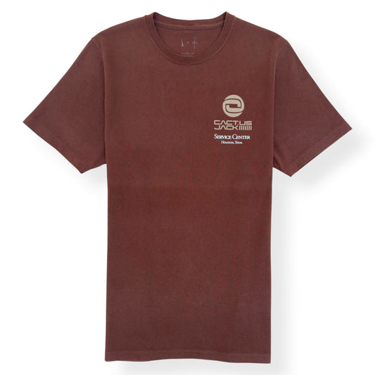 NIKE X TRAVIS SCOTT CACTUS JACK SERVICE CENTER HOUSTON T-SHIRT BROWN L | Large, Brown
