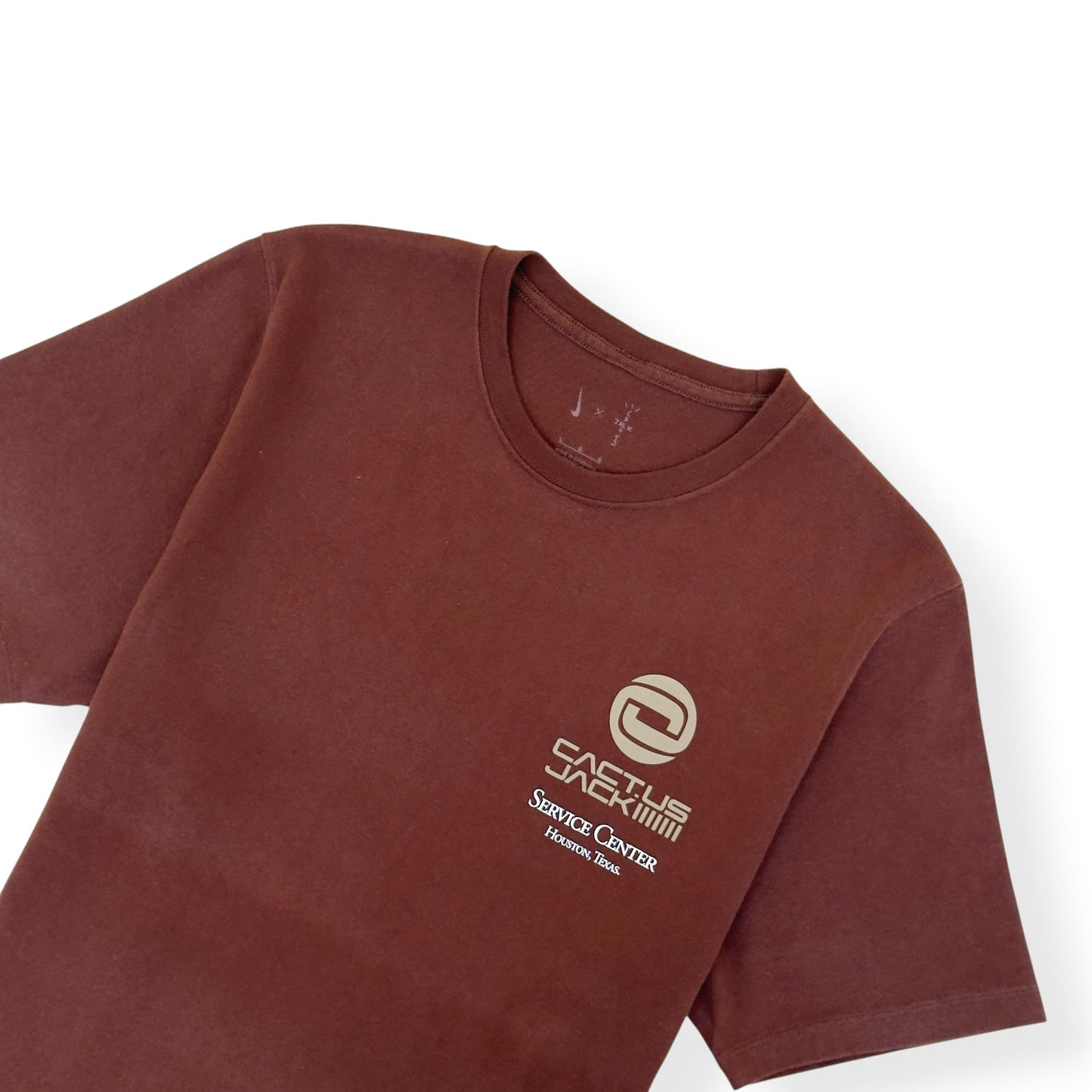 NIKE X TRAVIS SCOTT CACTUS JACK SERVICE CENTER HOUSTON T-SHIRT BROWN L | Large, Brown