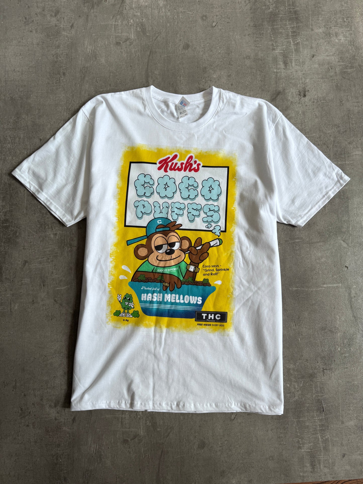 VT SALE: Kush's Coco Puffs Tee | Large, White
