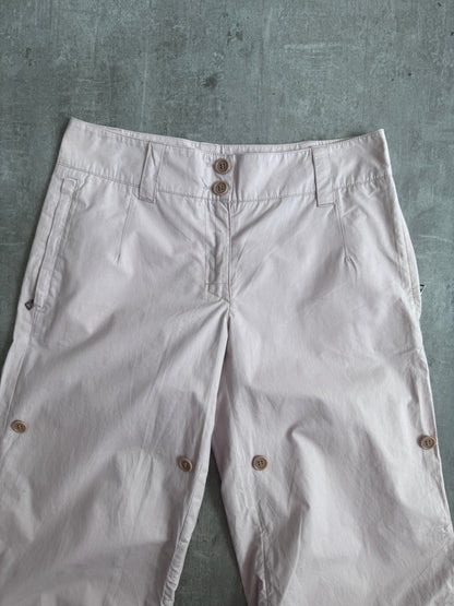 Prada Baby Pink Cargo Adjustable Capris | UK8, Multicoloured