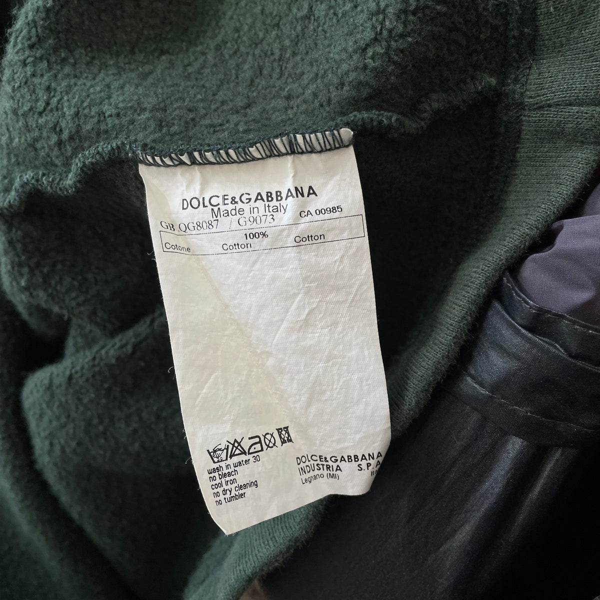 Dolce&Gabbana Khaki 00s Two-Tone Athletic Sweathshirt | Large, Khaki