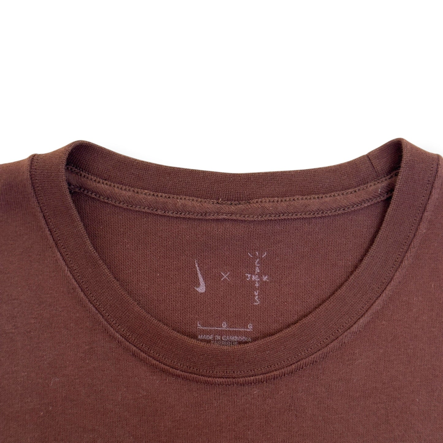 NIKE X TRAVIS SCOTT CACTUS JACK SERVICE CENTER HOUSTON T-SHIRT BROWN L | Large, Brown
