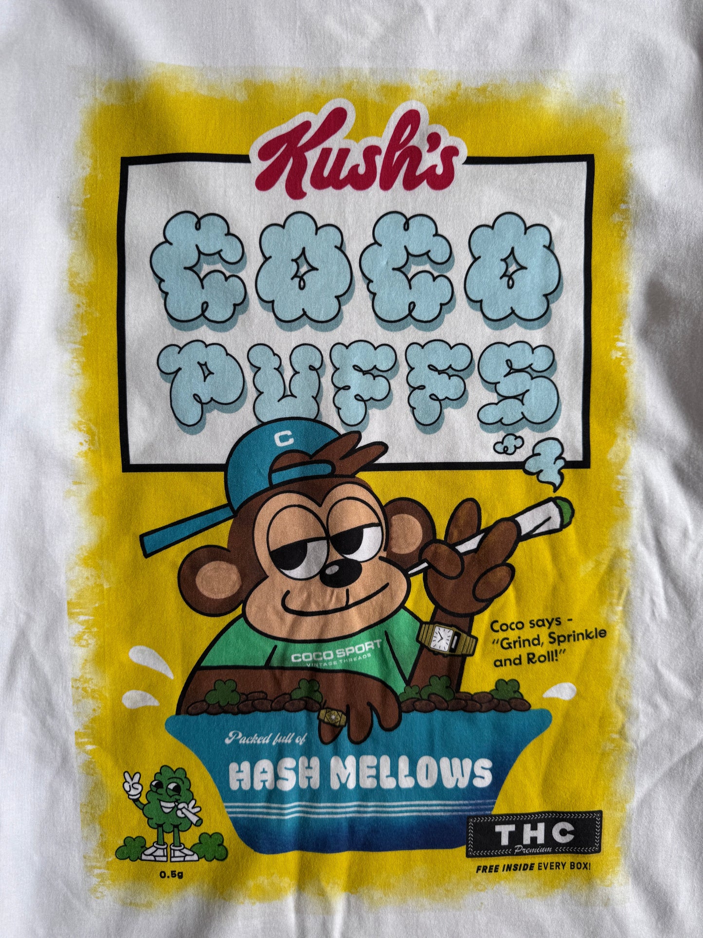 VT SALE: Kush's Coco Puffs Tee | Large, White