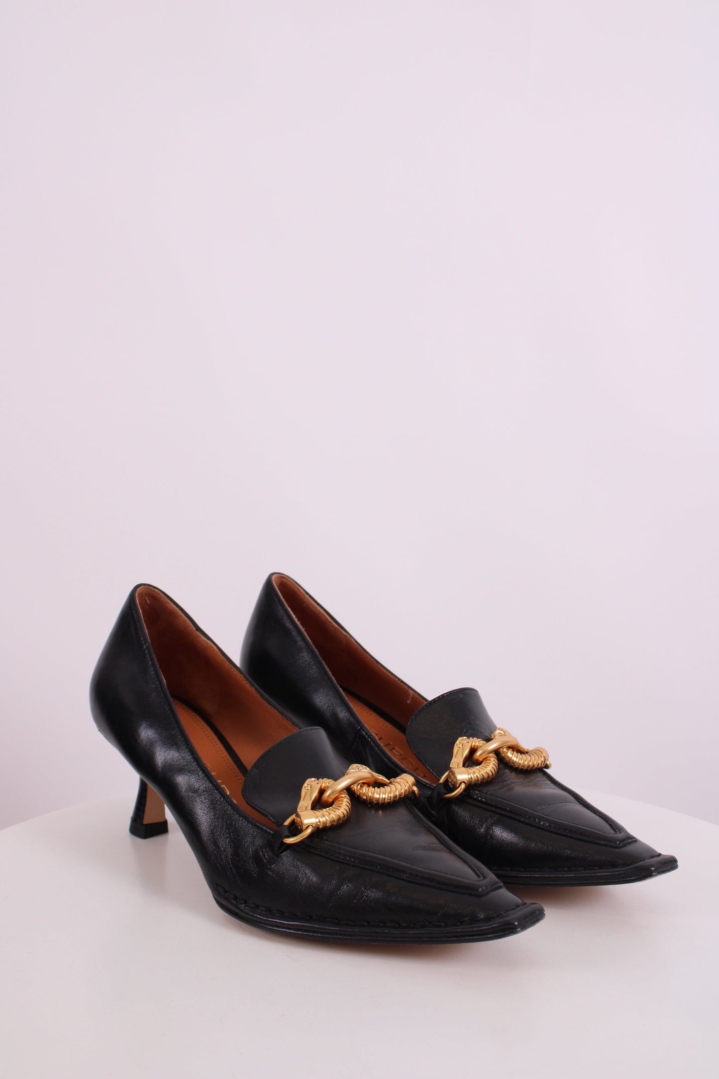 Tory Burch Chain Detail Heels Black 5 | O/S, Black