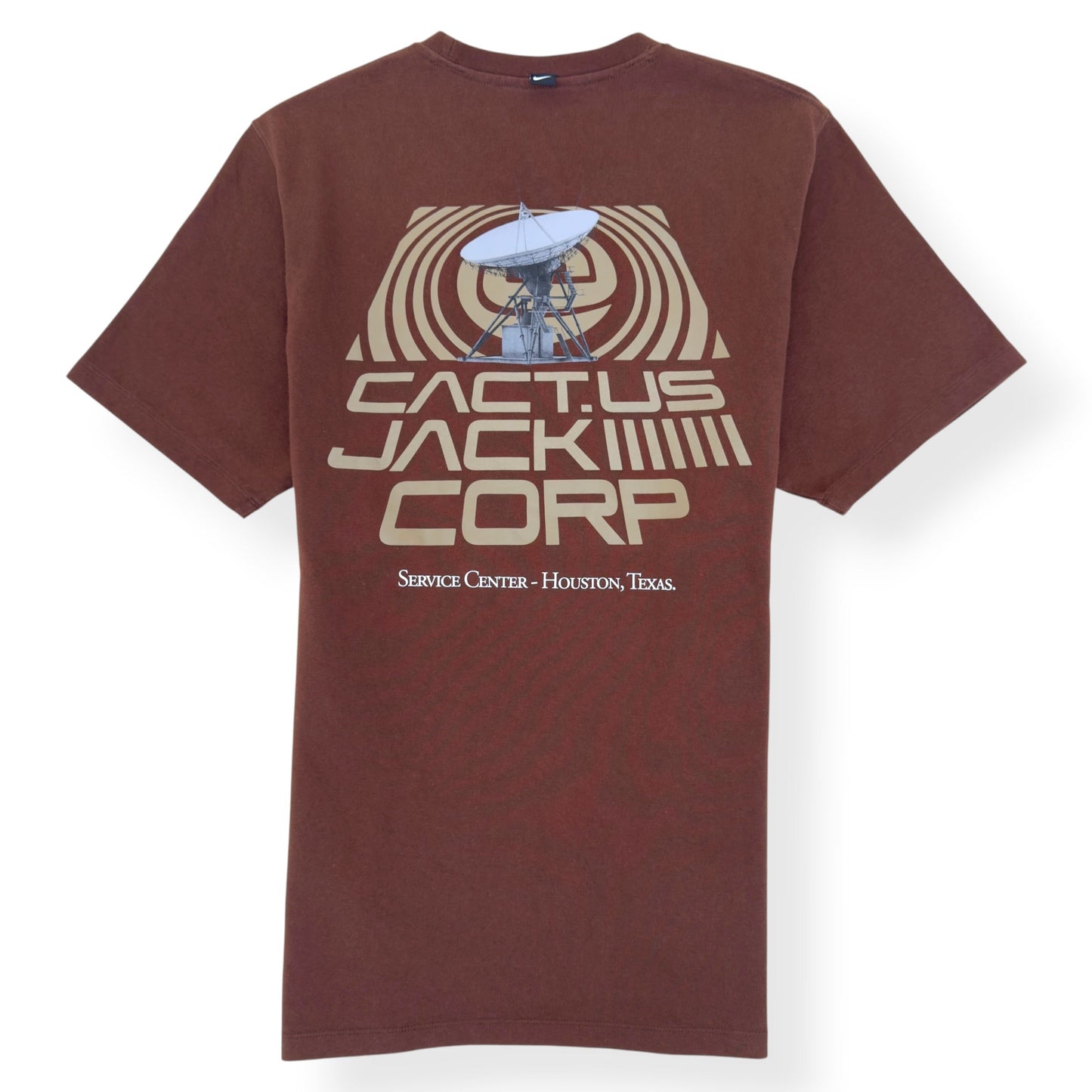 NIKE X TRAVIS SCOTT CACTUS JACK SERVICE CENTER HOUSTON T-SHIRT BROWN L | Large, Brown