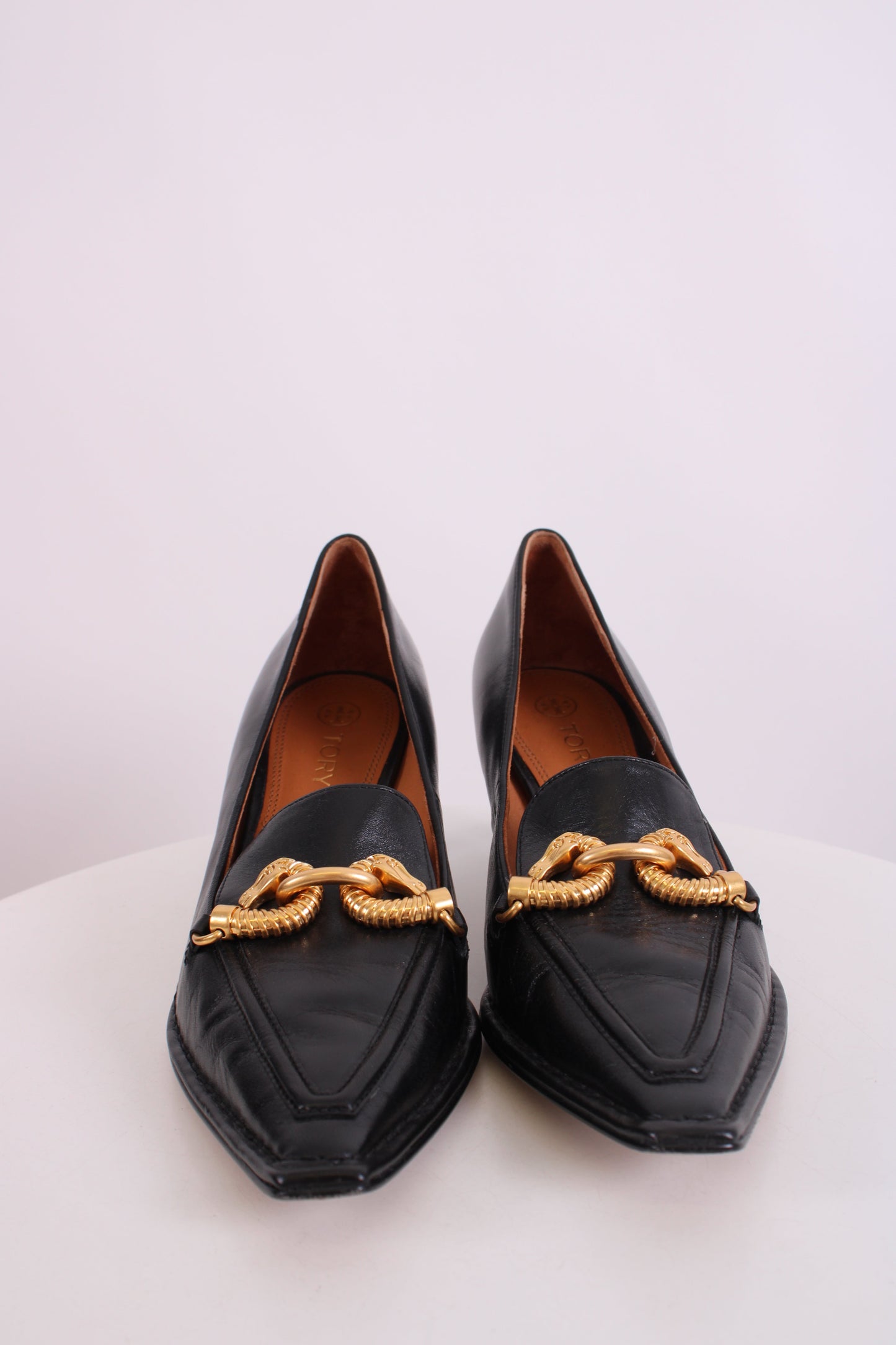 Tory Burch Chain Detail Heels Black 5 | O/S, Black