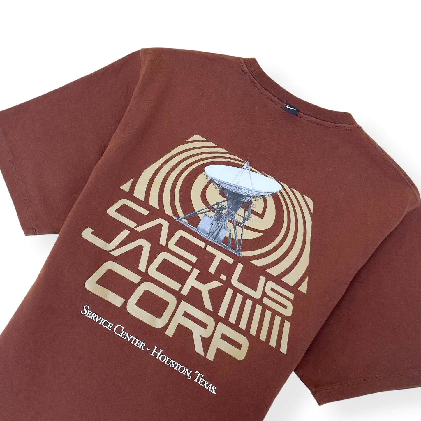 NIKE X TRAVIS SCOTT CACTUS JACK SERVICE CENTER HOUSTON T-SHIRT BROWN L | Large, Brown