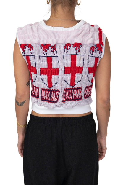 VT Rework: England Shirred Football Scarf Euro's Collection Sweater Vest