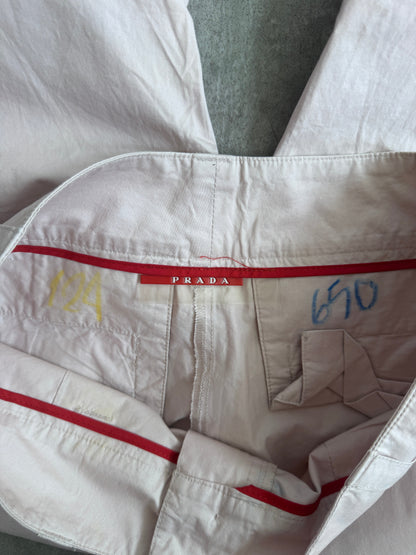 Prada Baby Pink Cargo Adjustable Capris | UK8, Multicoloured