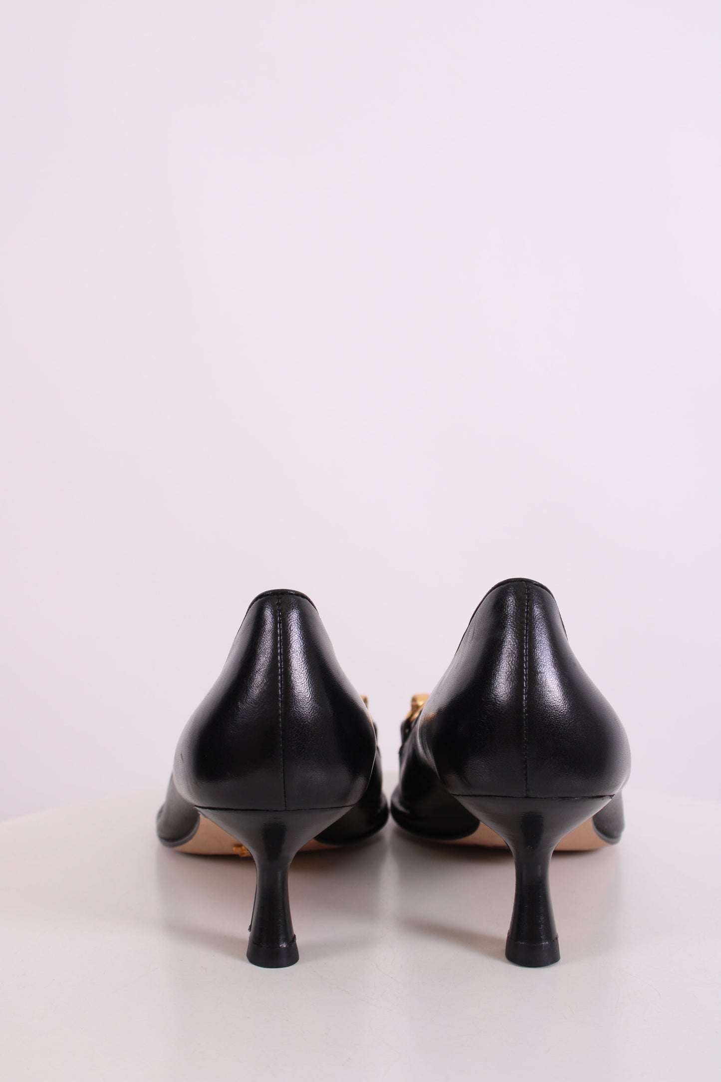Tory Burch Chain Detail Heels Black 5 | O/S, Black