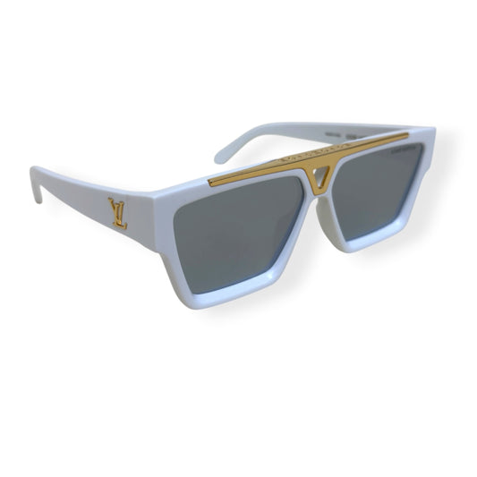 LOUIS VUITTON 1.1 EVIDENCE SUNGLASSES WHITE / GOLD | O/S, Gold