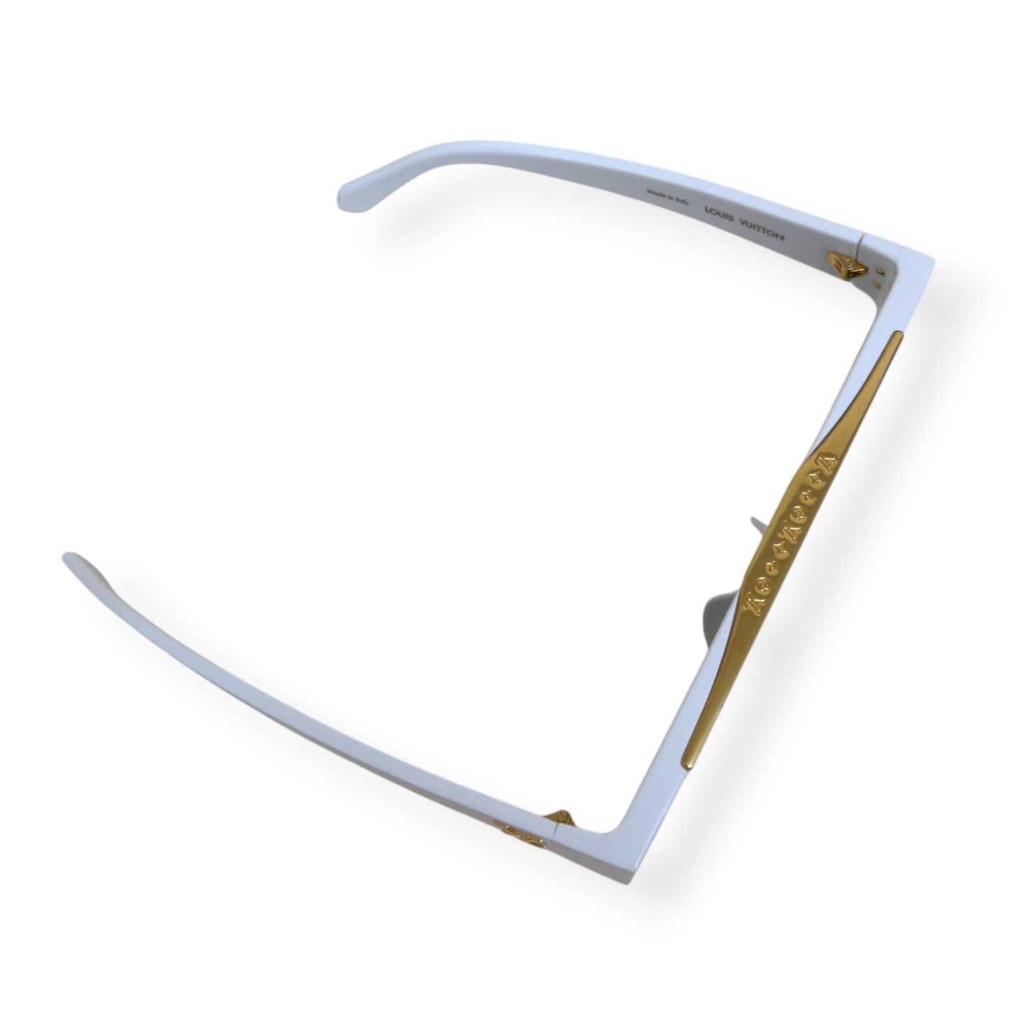 LOUIS VUITTON 1.1 EVIDENCE SUNGLASSES WHITE / GOLD | O/S, Gold