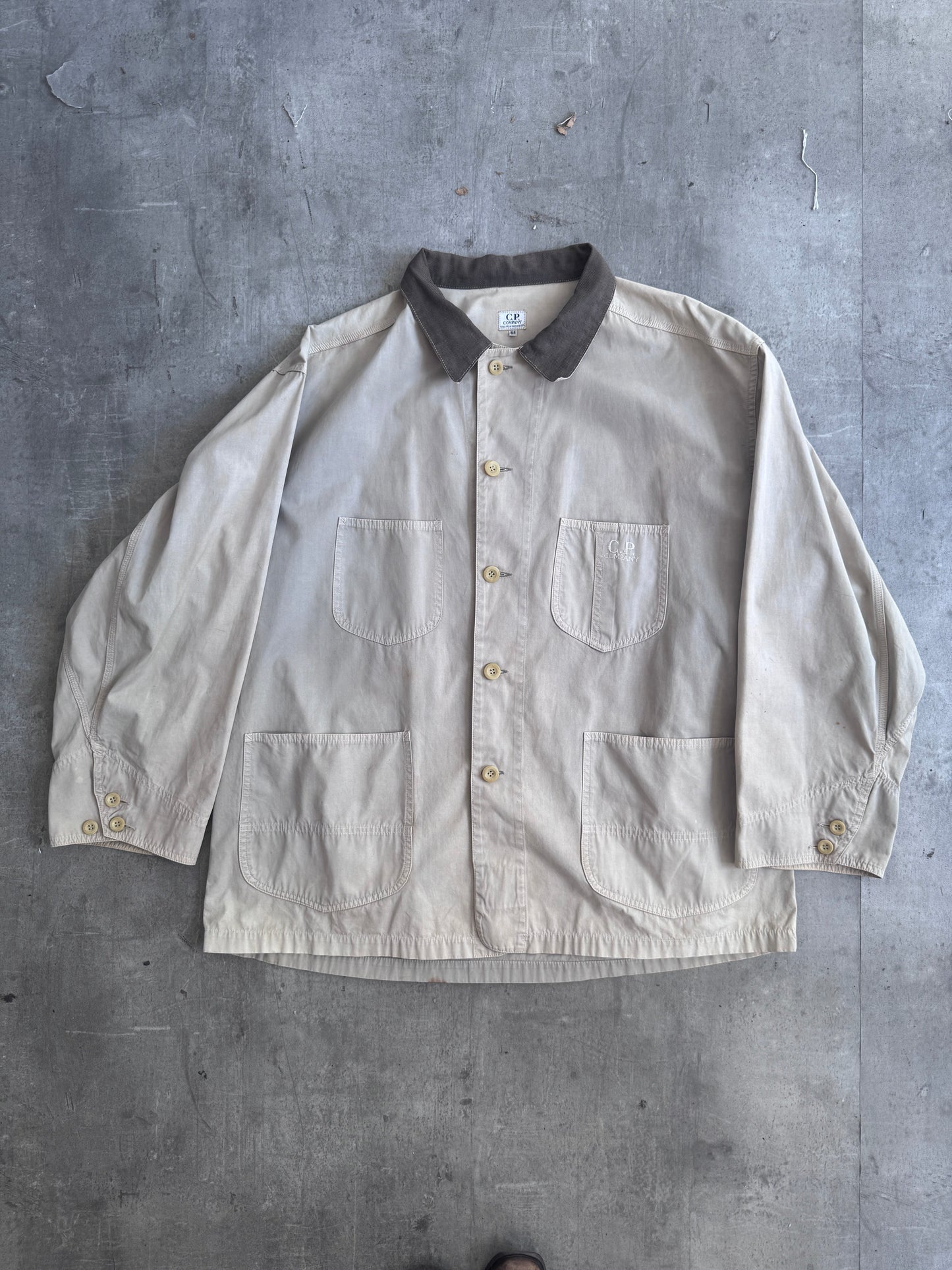 S/S 1989 C.P. Company Contrast Collar Chore Jacket | Extra Large, Multicoloured