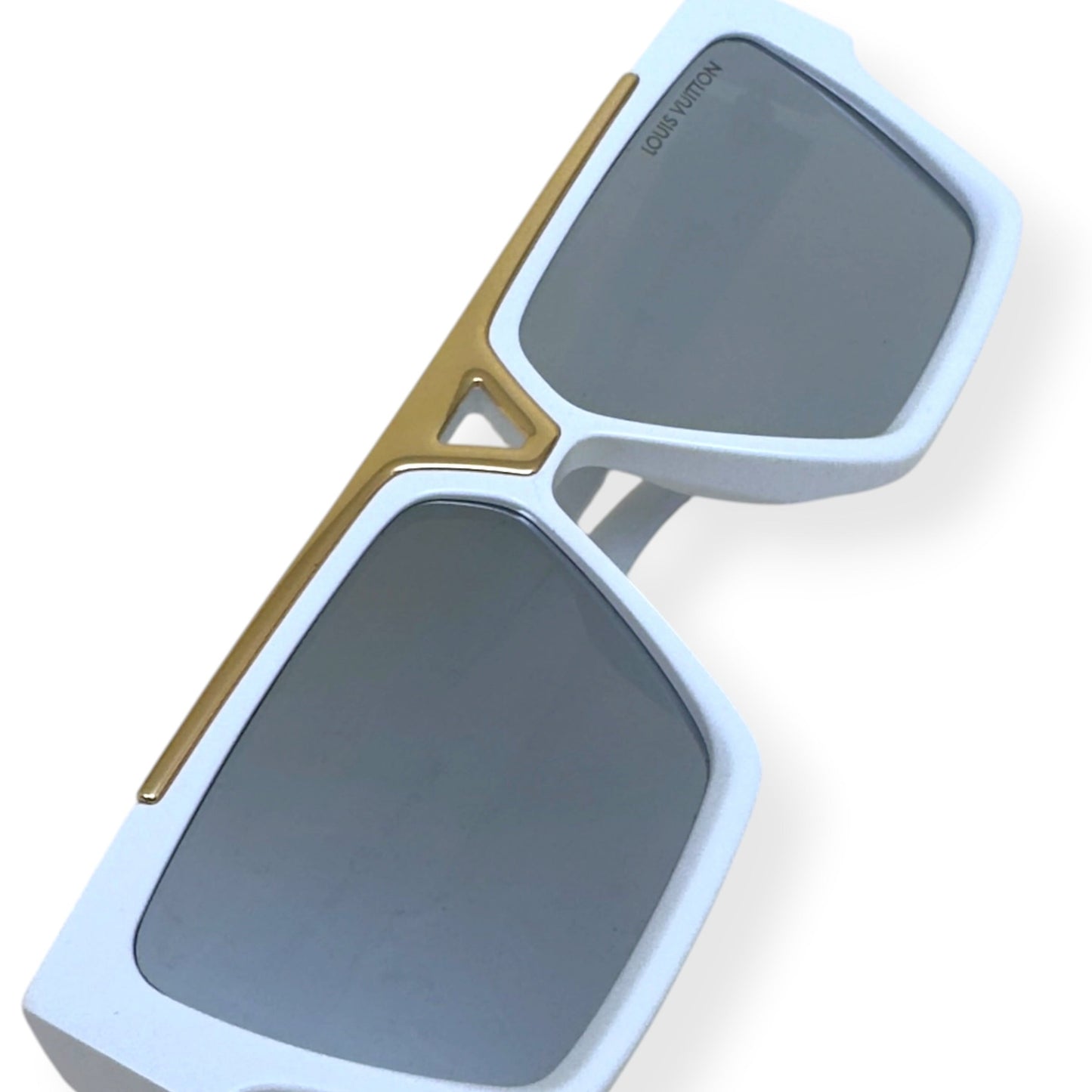 LOUIS VUITTON 1.1 EVIDENCE SUNGLASSES WHITE / GOLD | O/S, Gold
