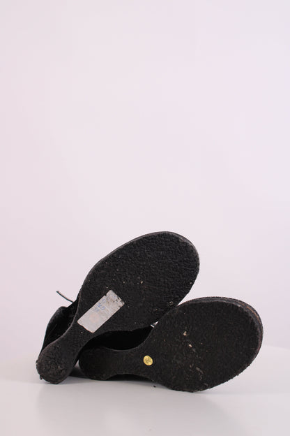 Fendi Sequin Velvet Logo Wedges Navy 36 | O/S, Navy