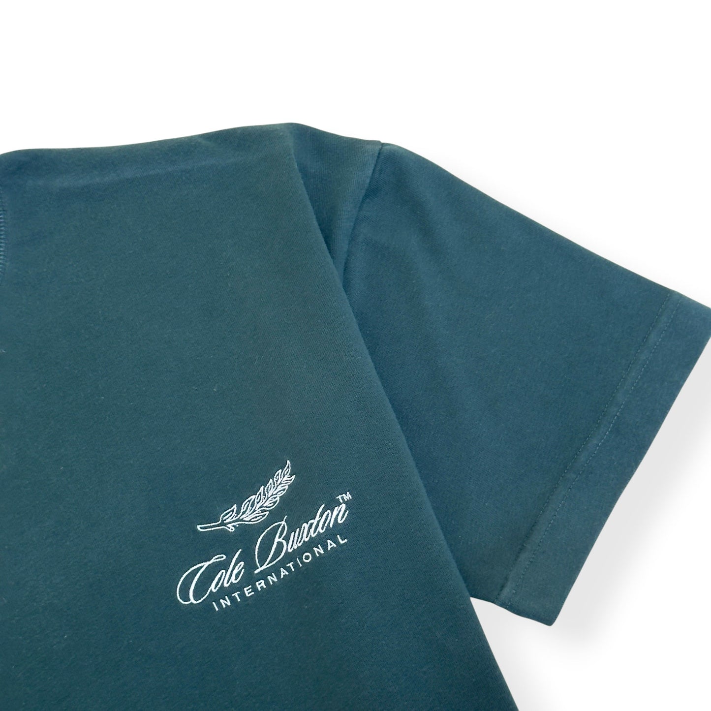 COLE BUXTON OVERSIZED INTERNATIONAL LOGO T-SHIRT GREEN XS | XS, Green