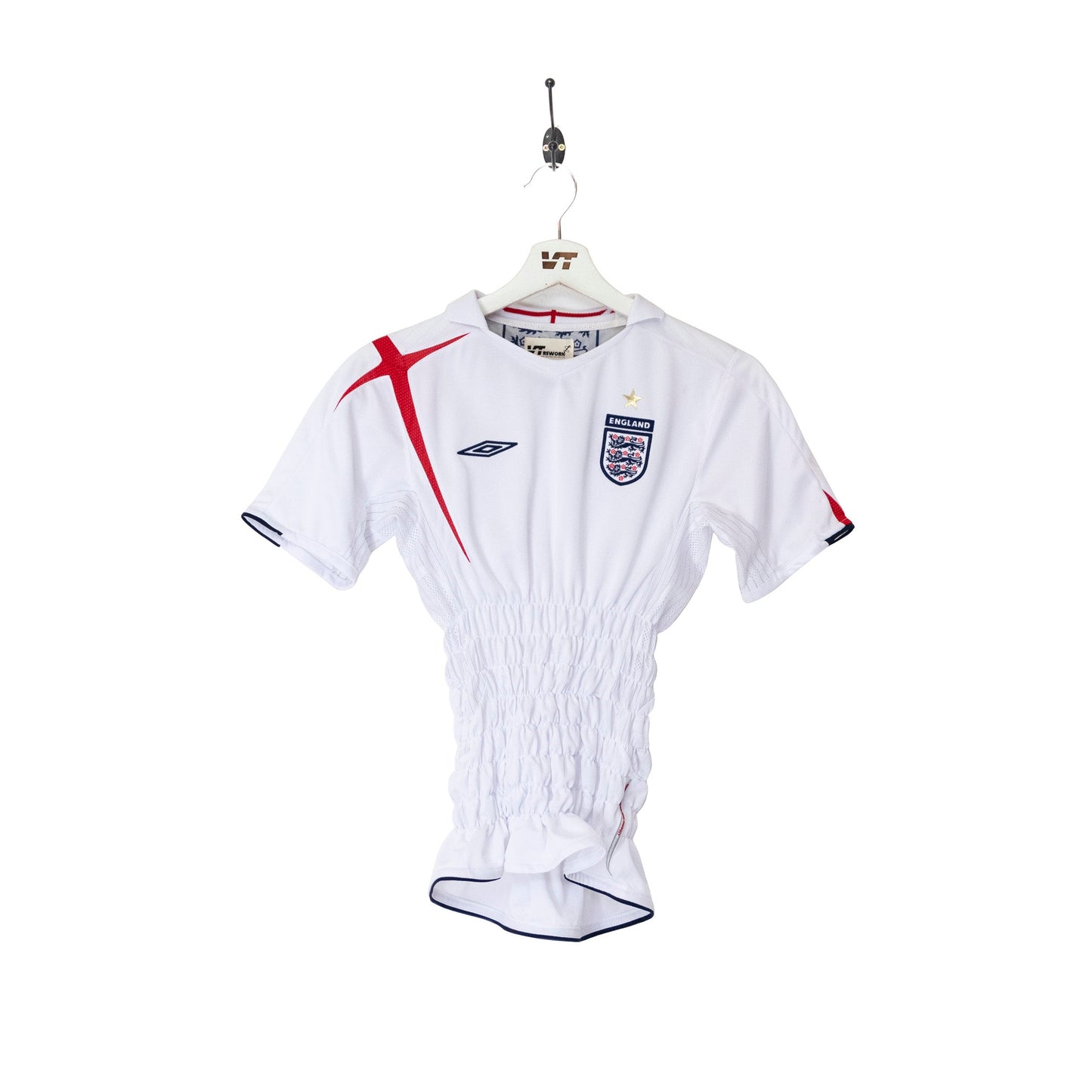VT Rework : England x Umbro Half Shirred Top