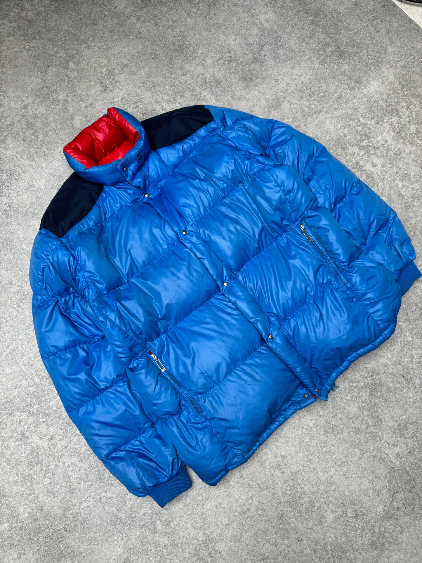 Moncler Vintage Shoulder Panelled Two-tone Puffer Down Jacket