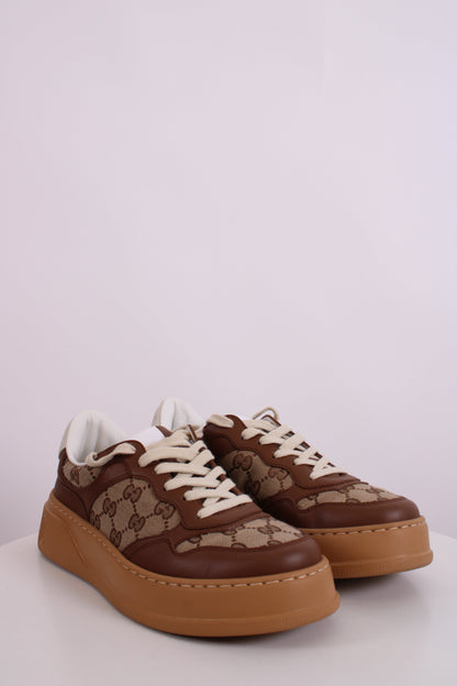 Gucci GG Canvas Low Top Trainers Beige/ Brown 38 | O/S, Beige