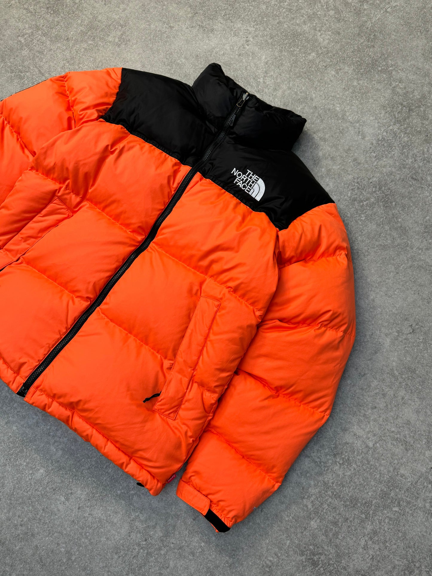 2016 Supreme x The North Face Nuptse Power Orange Puffer Down Jacket