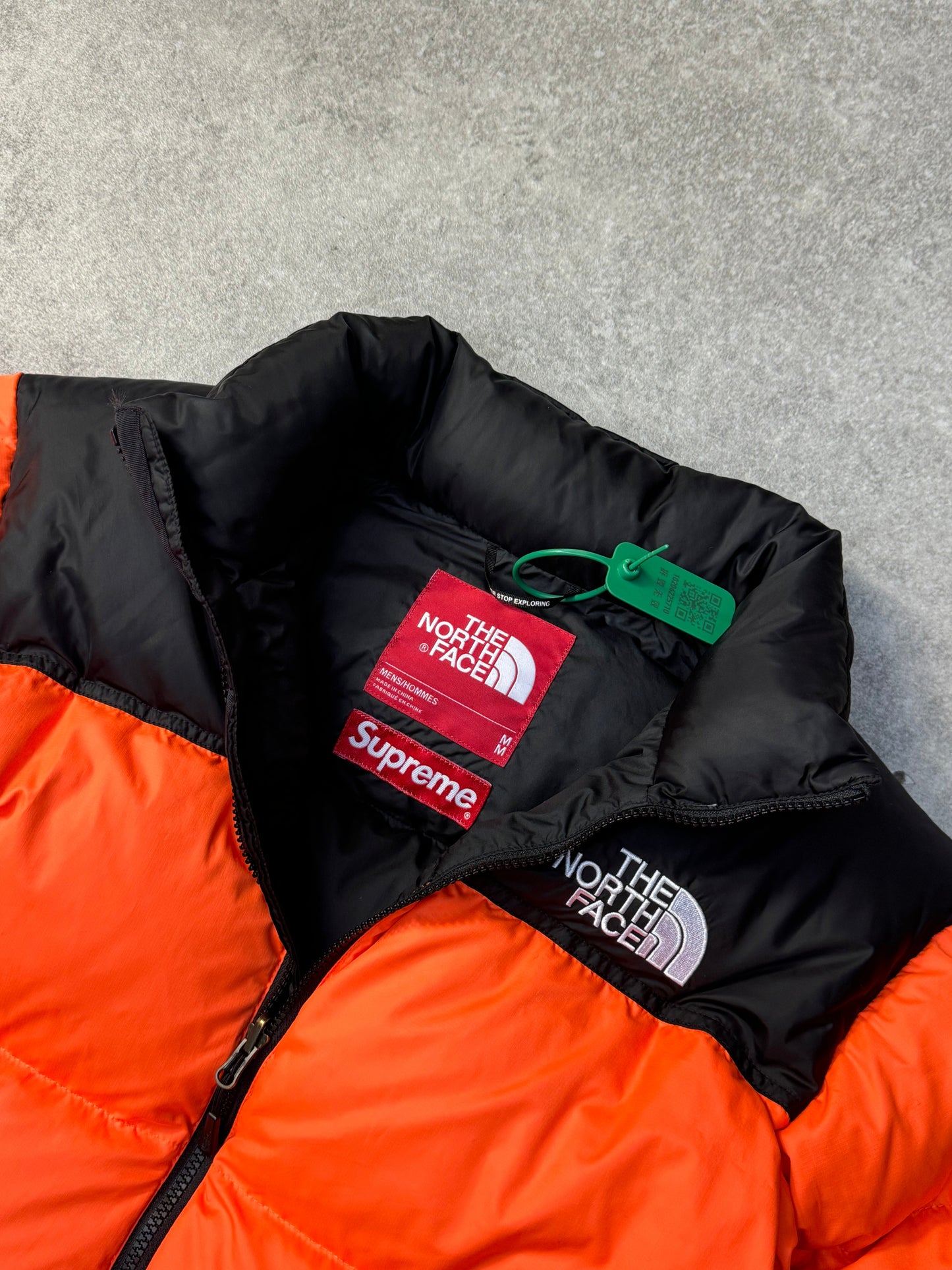 2016 Supreme x The North Face Nuptse Power Orange Puffer Down Jacket