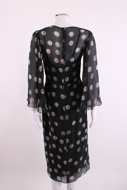 Dolce & Gabbana S/S Coin Print Dress Black/ Gold IT 44 | Default Title, Black