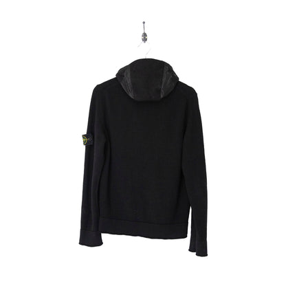 Stone Island A/W 2009 Black Hooded Button Knit Sweater