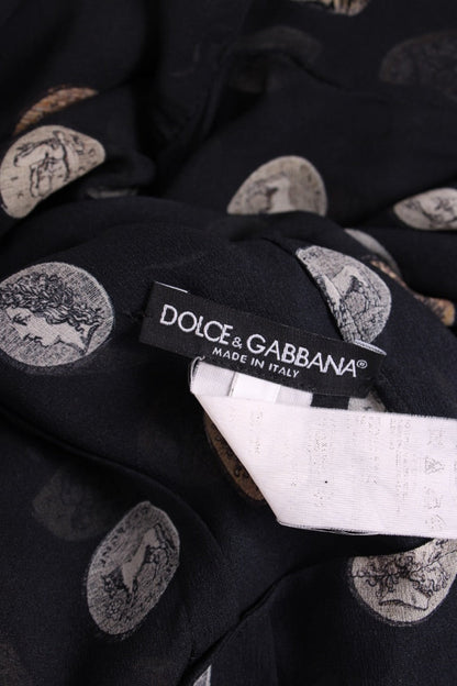 Dolce & Gabbana S/S Coin Print Dress Black/ Gold IT 44 | Default Title, Black
