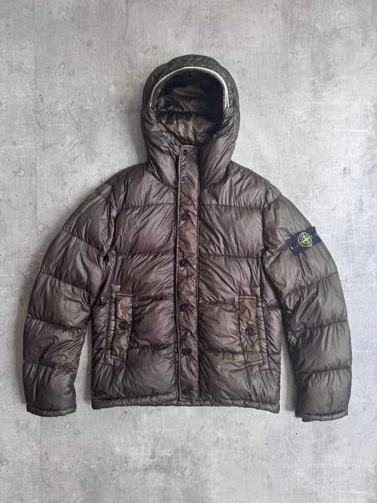 A/W 2013 Stone Island Brown Hooded Puffer Jacket