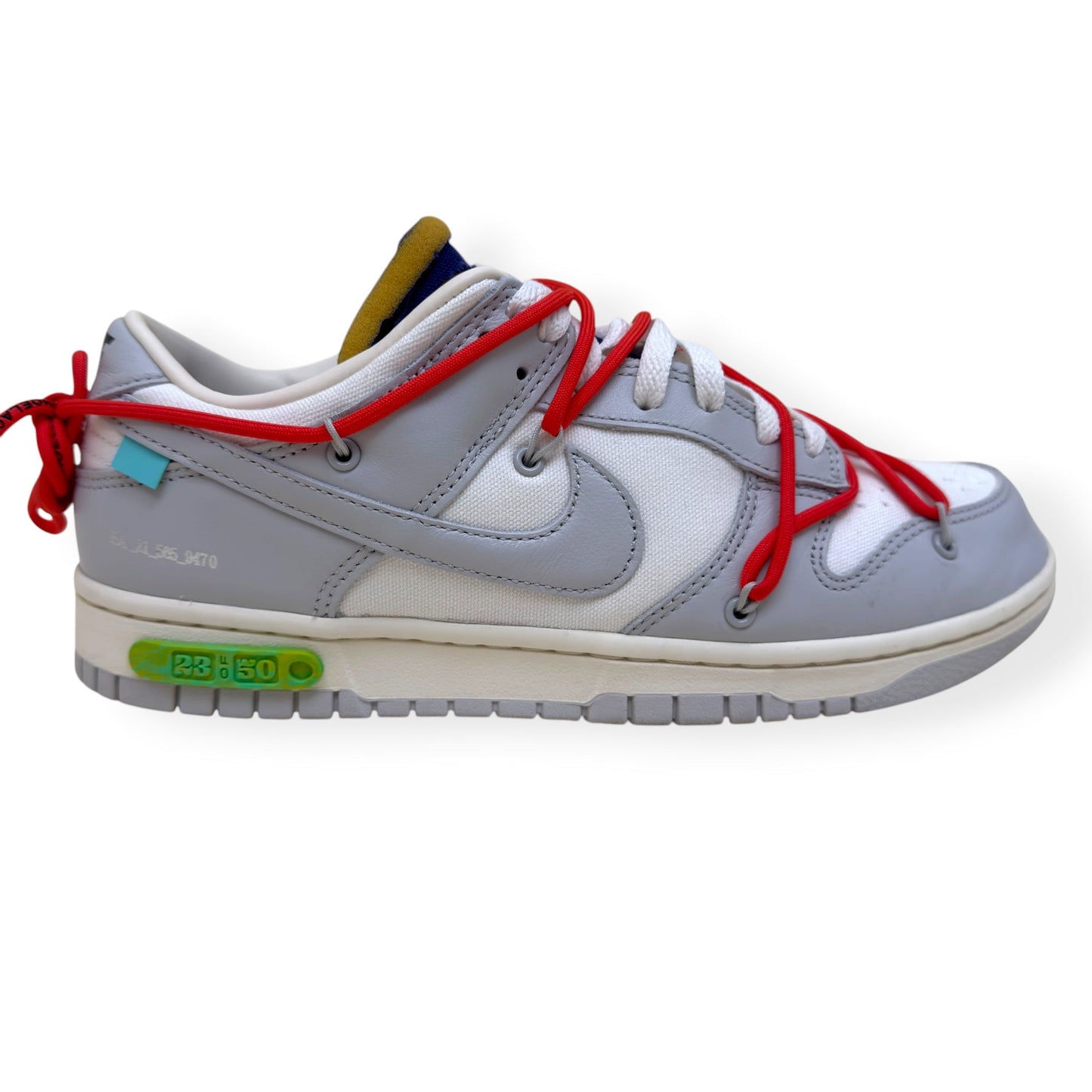 NIKE X OFF-WHITE DUNK LOW TOP SNEAKER 'LOT 23 OF 50' UK8 | UK 8, White