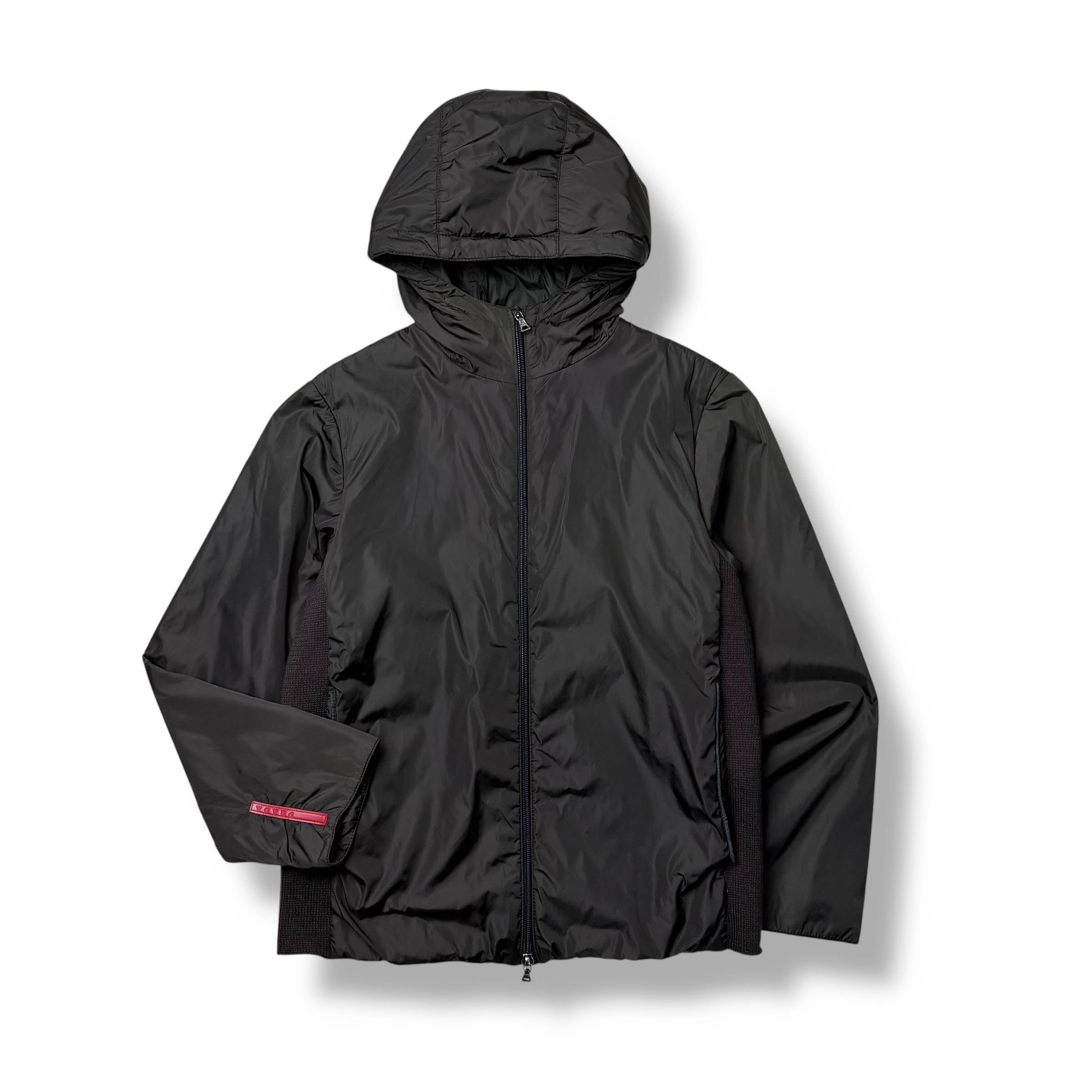 ま*こ様 PRADA SPORT nylon double zip archiv Vintage Prada Sport Nylon x Knit Jacket (M) – Known Source