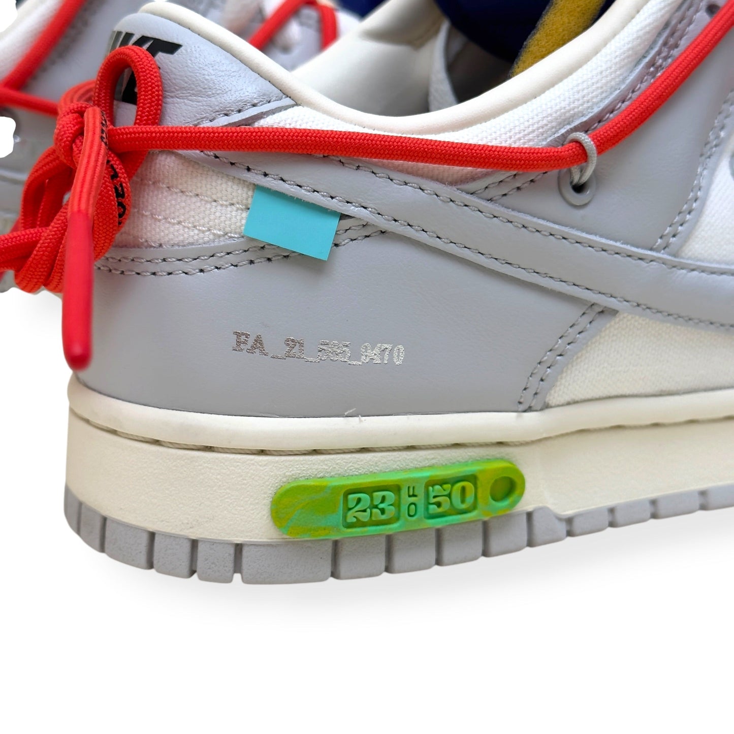 NIKE X OFF-WHITE DUNK LOW TOP SNEAKER 'LOT 23 OF 50' UK8 | UK 8, White