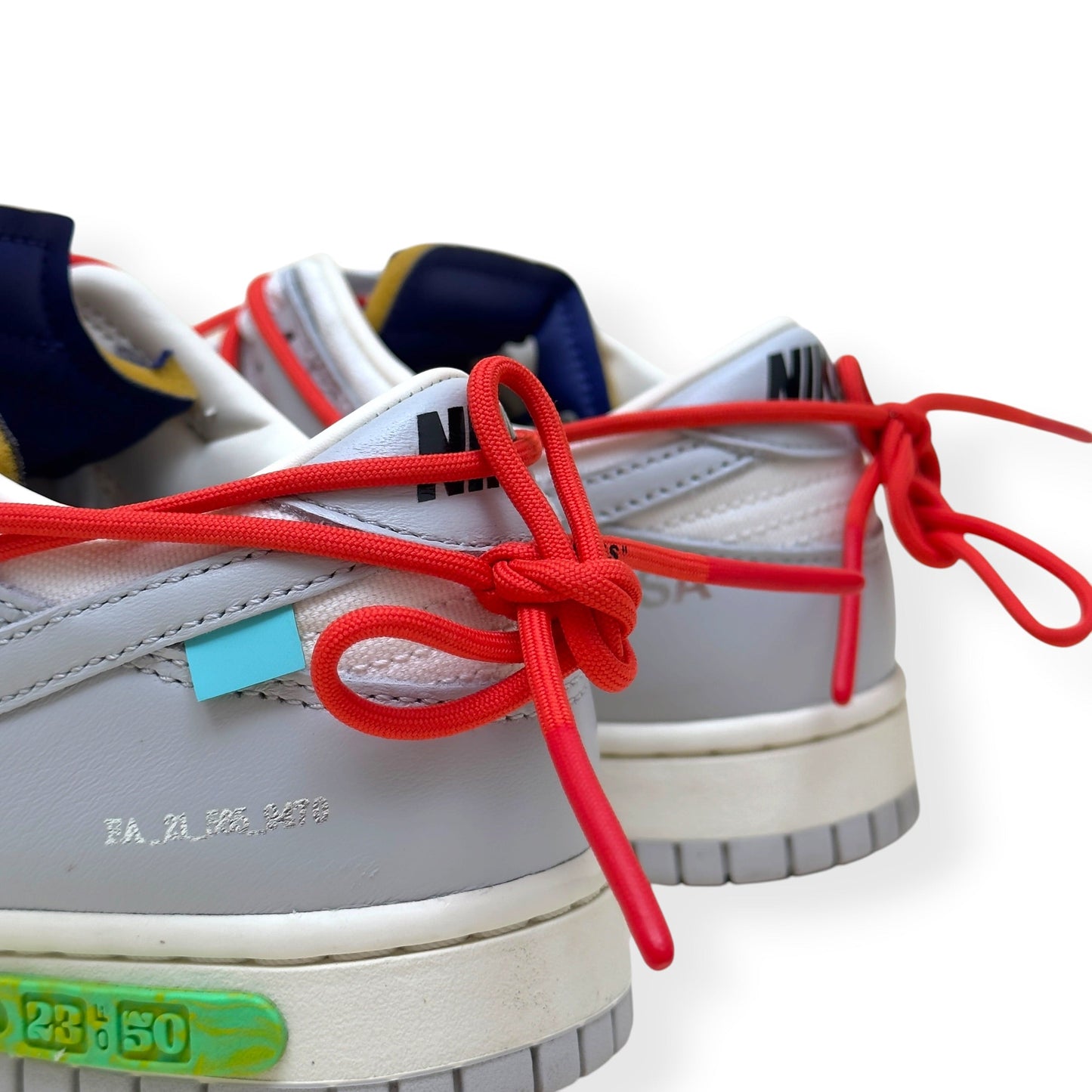 NIKE X OFF-WHITE DUNK LOW TOP SNEAKER 'LOT 23 OF 50' UK8 | UK 8, White