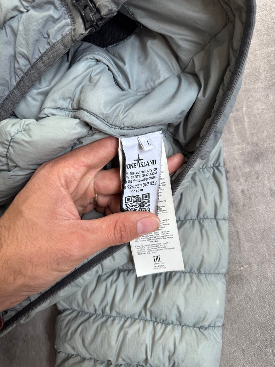 A/W 2017 Stone Island Garment Dyed Micro Yarn Down Jacket