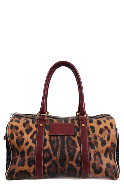 Dolce & Gabbana Miss Escape Bowling Bag Leopard Print | O/S, Red
