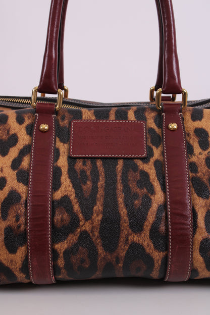 Dolce & Gabbana Miss Escape Bowling Bag Leopard Print | O/S, Red