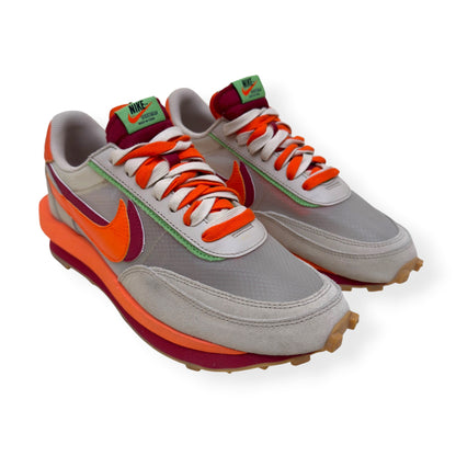 NIKE X SACAI X CLOT LDWAFFLE SNEAKER NET ORANGE BLAZE UK8 | UK 8, Orange
