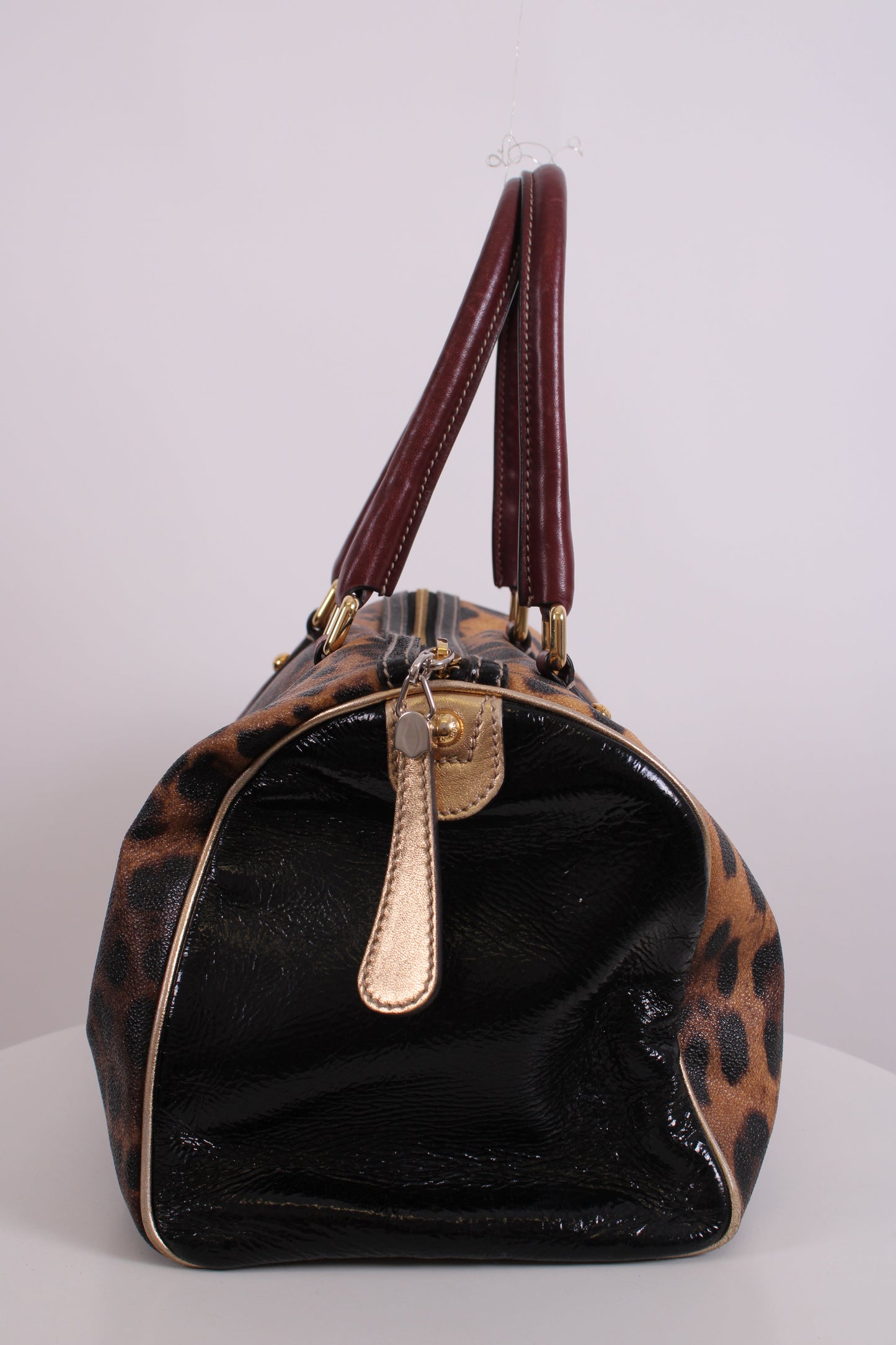Dolce & Gabbana Miss Escape Bowling Bag Leopard Print | O/S, Red