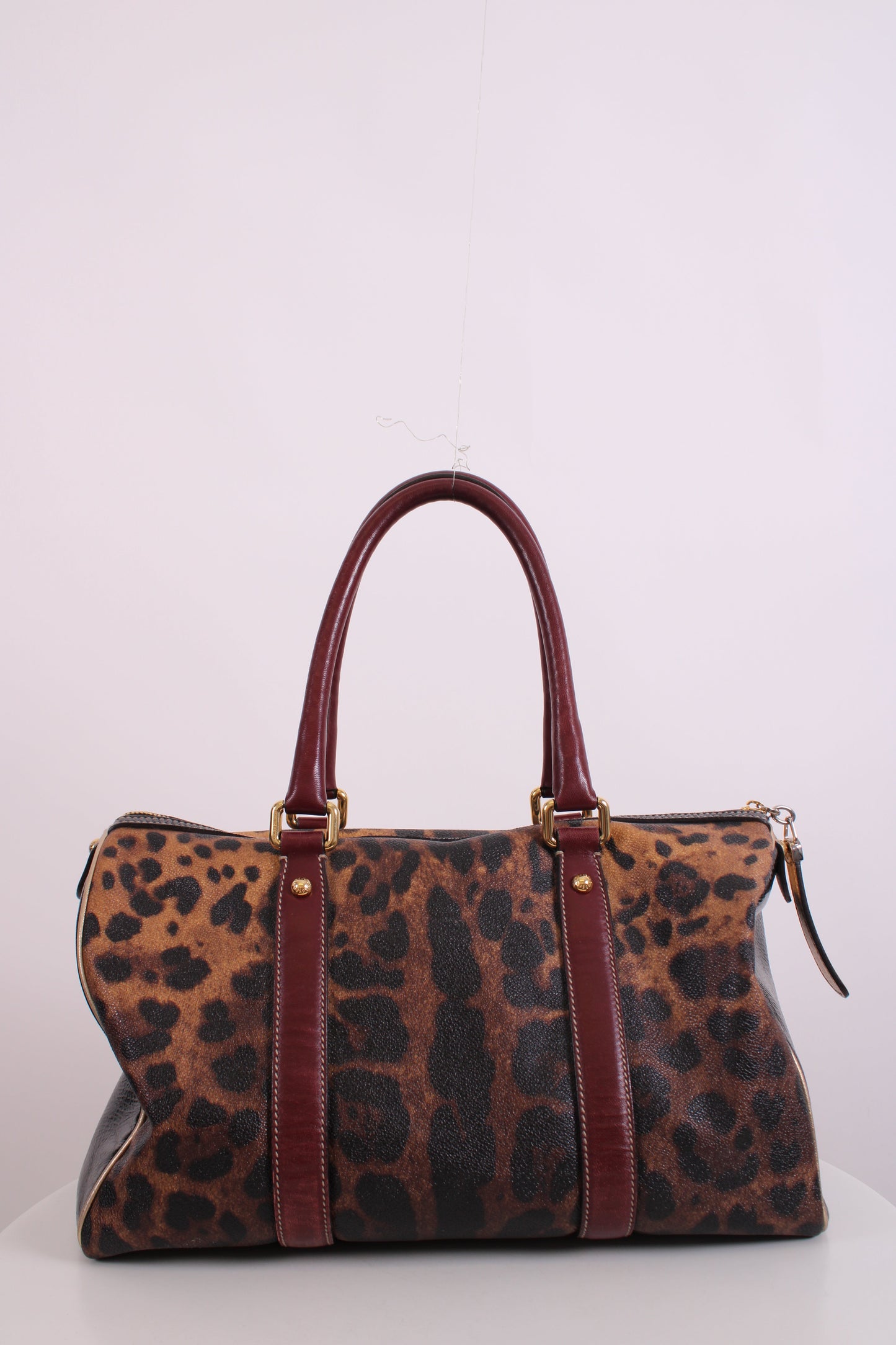 Dolce & Gabbana Miss Escape Bowling Bag Leopard Print | O/S, Red