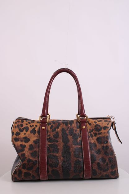 Dolce & Gabbana Miss Escape Bowling Bag Leopard Print | O/S, Red